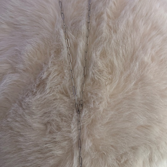 silver chain lariat necklace - Picture 2 of 3